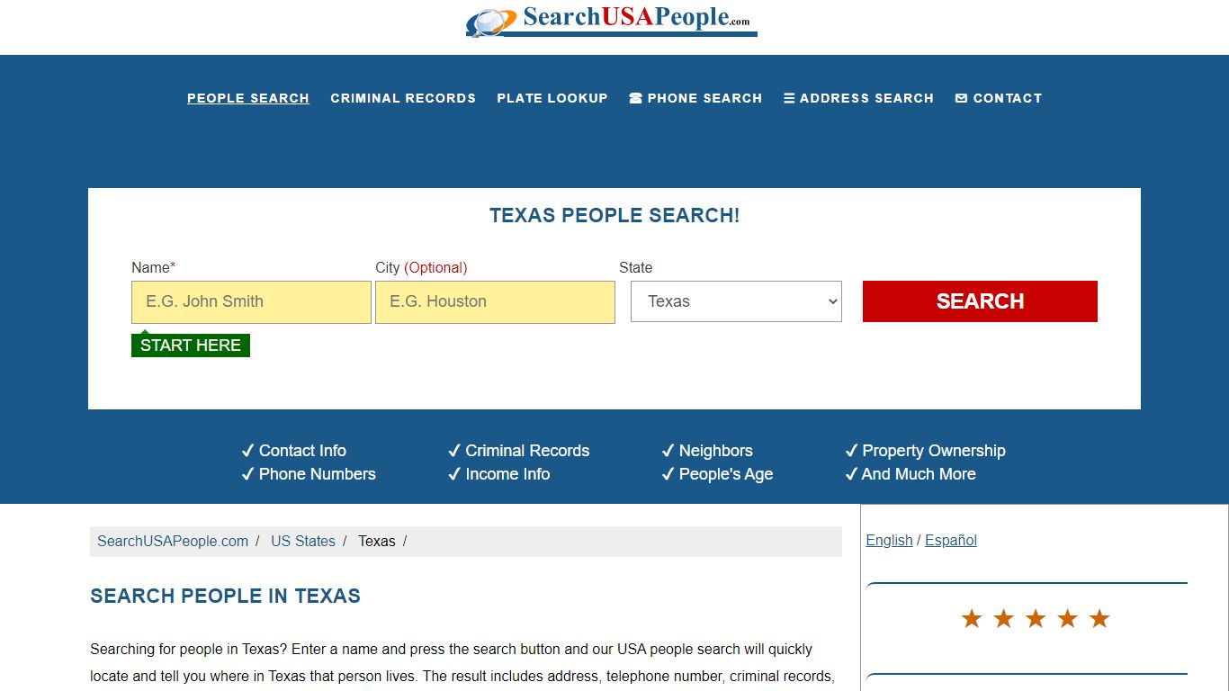 Texas People Search | SearchUSAPeople